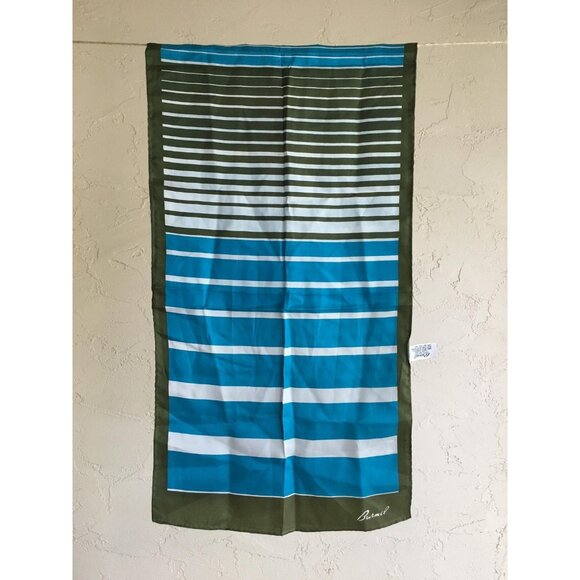 Burmel Striped Long Scarf Vintage Accessories made in Japan - Picture 4 of 5